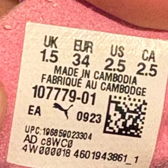 Puma Ultra Play Tt Jr Kids Indoor Cleats shoes 107779-01 Pink Sz 2.5 - Picture 9 of 9